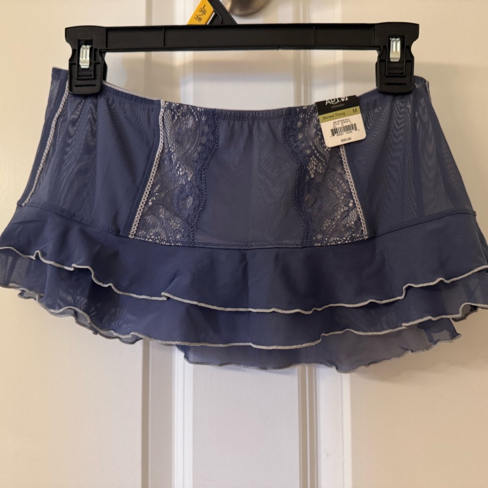 Blue Lace Trim Skirt